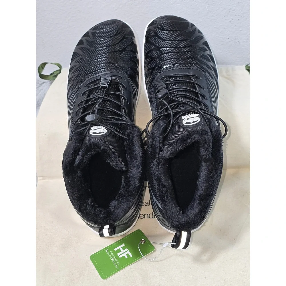 NWT Hike Footwear Lorax Winter Barefoot Boots Black Faux Lined EU 43 SZ 10‎